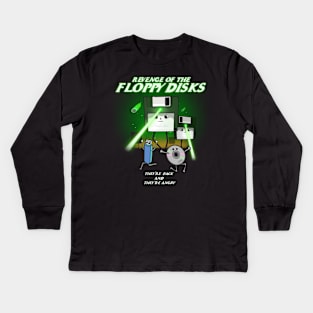 Revenge of the Floppy Disks Retro Kids Long Sleeve T-Shirt